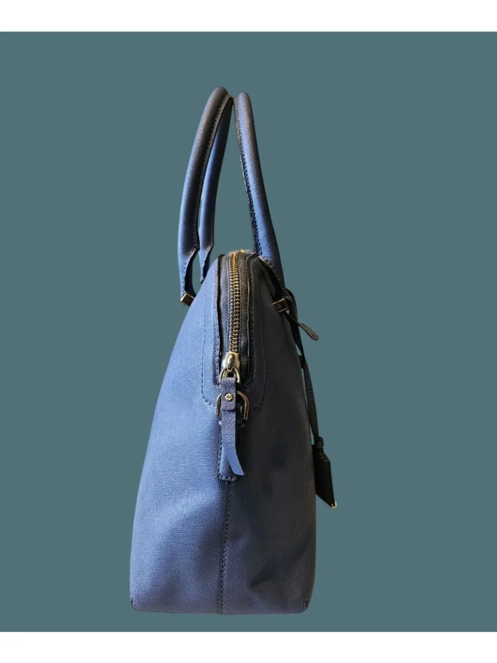 Kate Spade Blue Cameron Street Satchel Crossbody Saffriano Leather Bag